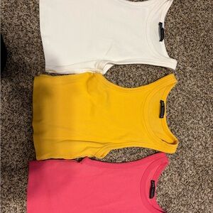 Zara Pink Ribbed Tank Top